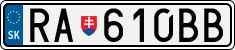 License plate of Slovakia, Cars