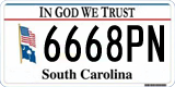 South Carolina, In God We Trust (1234AB/123 4AB)