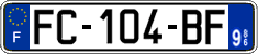French license plate, SIV (ordinary)