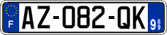 French license plate, SIV (ordinary)
