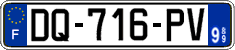 French license plate, SIV (ordinary)