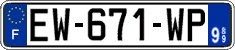 French license plate, SIV (ordinary)