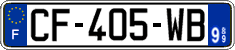 French license plate, SIV (ordinary)