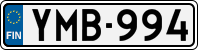 License plate of Finland, Cars