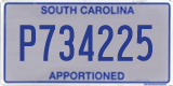 South Carolina, Apportioned (A123456)