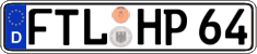 German license plate, Regular plates