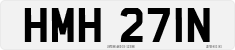 License plate of the United Kingdom, 1963 year system