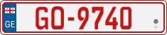 License plate of Georgia, Temporary