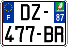 French license plate, SIV (ordinary)