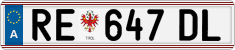 License plate of Austria, Regular plates