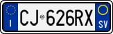 License plate of Italy, Cars (1994 year series)