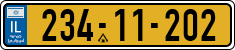 License plate of Israel, Regular plates