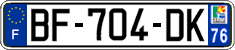 French license plate, SIV (ordinary)