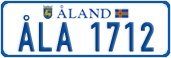 License plate of Åland, Cars (ÅLA 1234)
