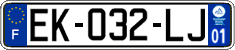 French license plate, SIV (ordinary)