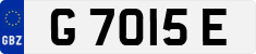 License plate of Gibraltar, Regular car plates (G 1234 A)