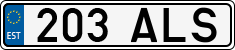 License plate of Estonia, Regular car plates