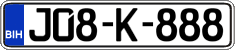 License plate of Bosnia and Herzegovina, Regular plates