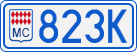 License plate of Monaco, Cars