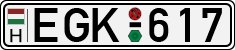 license plates of Hungary, Cars (1990)