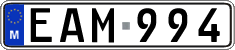 License plate of Malta, Regular plates (ABC 123)