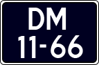 License plate of the Netherlands, Imported oldtimers (cars)
