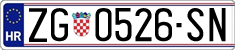 License plate of Croatia, Regular plates