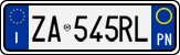 License plate of Italy, Cars (1994 year series)
