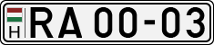 license plates of Hungary, Ministry of Interior (1990)