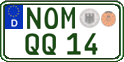 German license plate, Regular plates