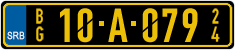 License plate of Serbia, Diplomatic