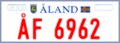 License plate of Åland, Provisional (ÅF 1234)