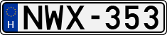 license plates of Hungary, Cars (1990)