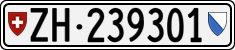 License plate of Switzerland, Cars