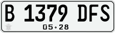 License plate of Indonesia, Regular plates