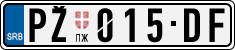 License plate of Serbia, Cars