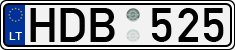 License plate of Lithuania, Cars