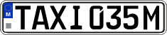 License plate of Malta, Taxi (TAXI 123A)