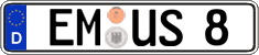 German license plate, Regular plates