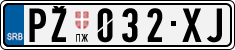 License plate of Serbia, Cars