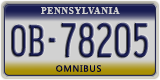 Pennsylvania, Specialty plates (AB-123XX)