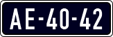License plate of the Netherlands, Imported oldtimers (cars)