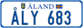 License plate of Åland, Cars (ÅLA 1234)