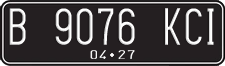 License plate of Indonesia, Regular plates