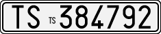 License plate of Italy, Cars (1927 year series)