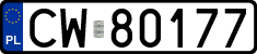 License plates of Poland, Regular car plates