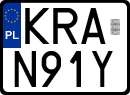 License plates of Poland, Special vehicles and motorcycles