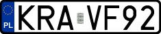 License plates of Poland, Regular car plates