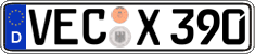 German license plate, Regular plates