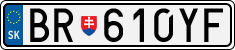 License plate of Slovakia, Cars